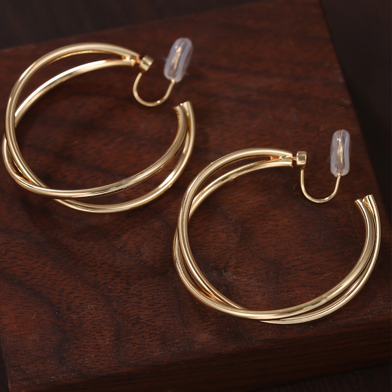 Women's Double-Layer Non-Piercing Clip-On Earrings